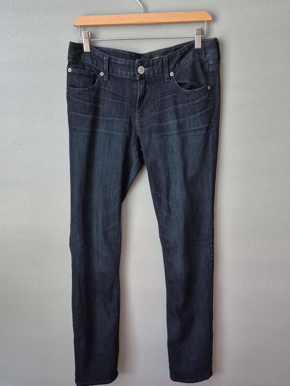 Express Women’s Skinny Jeans in Dark Indigo Stretch Denim